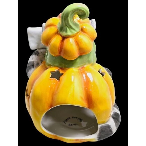BLUE SKY Goldminc HALLOWEEN CAT KITTY POPS PUMPKIN TEALIGHT Luminary - Picture 5 of 12